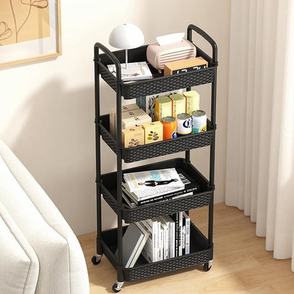 MOYIPIN 4-Tier Plastic Rolling Utility Cart - Image 4