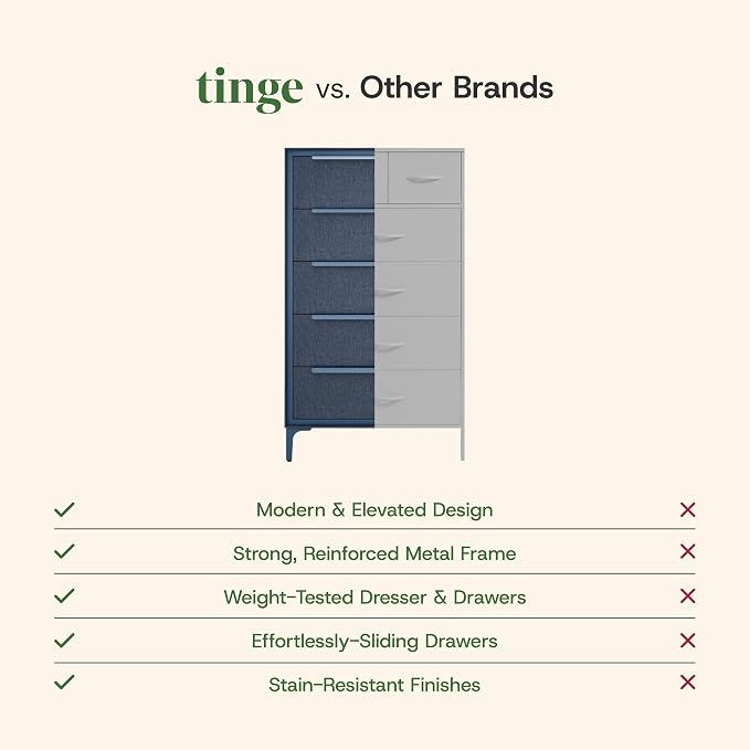 tinge Naima Premium Fabric Dresser - Image 9