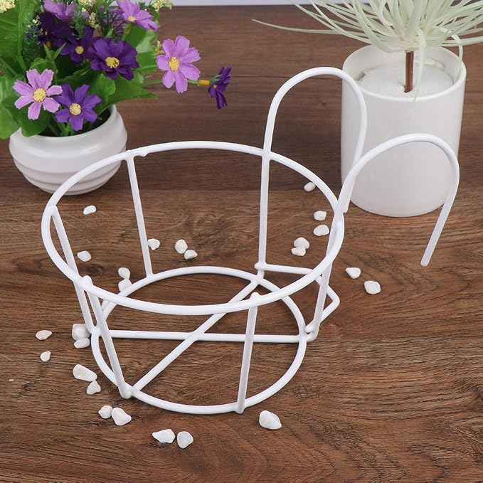 1 Pack Hanging Railing Planters Flower Pot Holders Plant Iron Racks Fence Metal - Image 3
