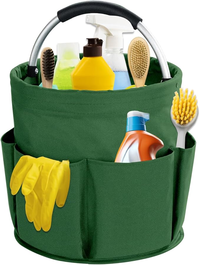 17L Cleaning Caddy with Handle, Cleaning Supplies Organizer, Foldable Storage by Unknown