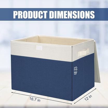 Large 17" 42 Quarts Collapsible Stackable Storage Bins - Image 2