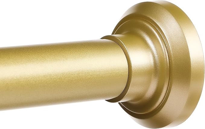 ENJOYBASICS 1" Gold Shower Curtain Rod, 30-88" Adjustable, Secure Tension | by ENJOYBASICS