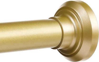 ENJOYBASICS 1" Gold Shower Curtain Rod, 30-88" Adjustable, Secure Tension | by ENJOYBASICS