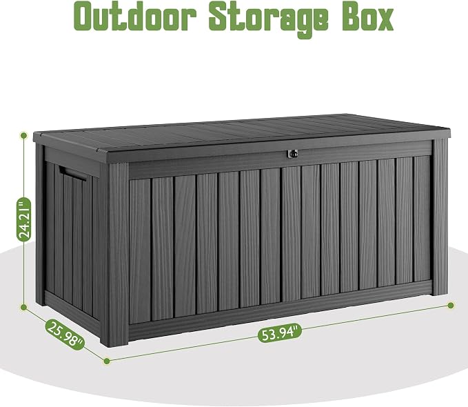 KAMABOKO Outdoor Storage Box, 150 Gallon Large Outdoor Resin Deck Box, Storage - Image 3
