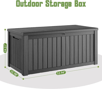 KAMABOKO Outdoor Storage Box, 150 Gallon Large Outdoor Resin Deck Box, Storage - Image 3