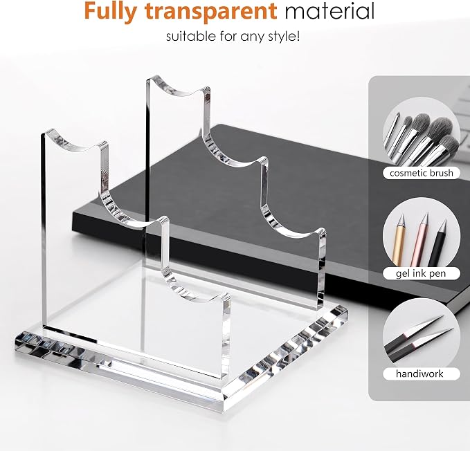 SANRUI 3 Tier Acrylic Pen Holder Display Stand, Fountain Pen Pencil Makeup - Image 5
