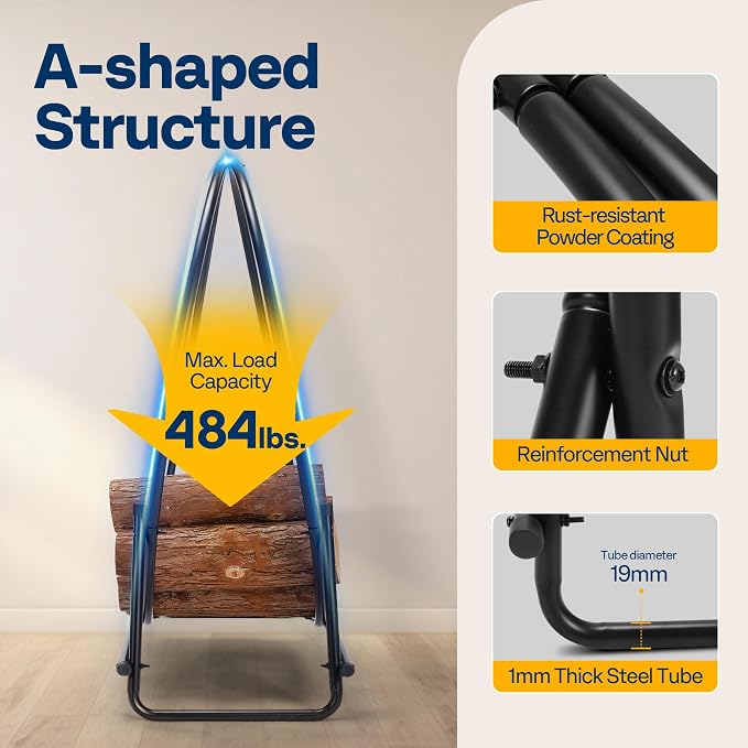 VIVOHOME 41 Inches Firewood Log Rack Hoop - Image 4