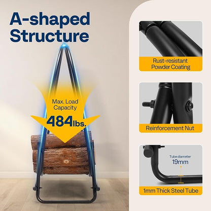 VIVOHOME 41 Inches Firewood Log Rack Hoop - Image 4