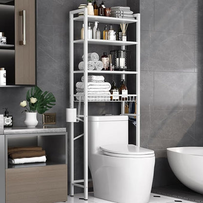 Kalrin Over-The-Toilet Storage Rack, 4-Tier Bathroom Organizer Shelf Over Toilet by Kalrin