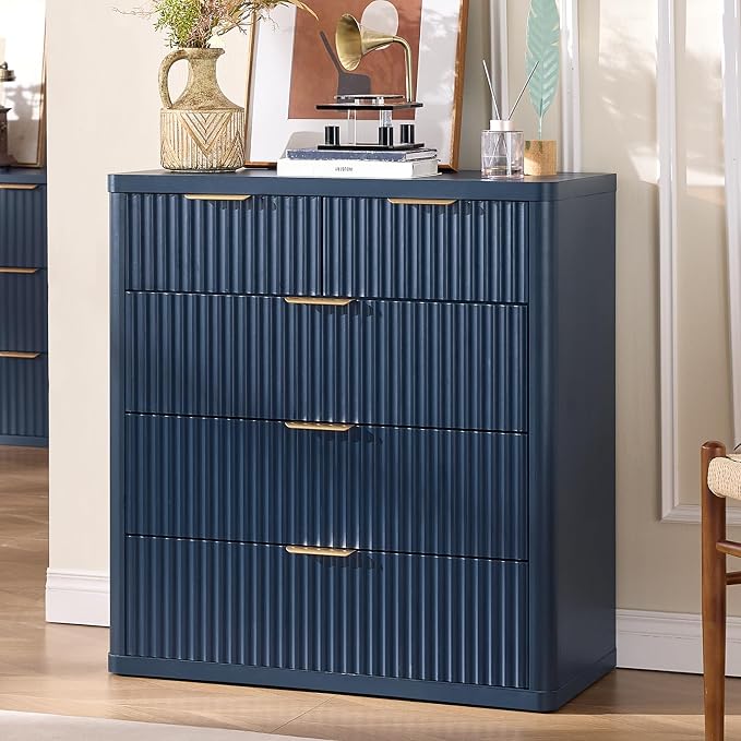 LEYAOYAO Fluted 5 Drawers Dresser - Image 3