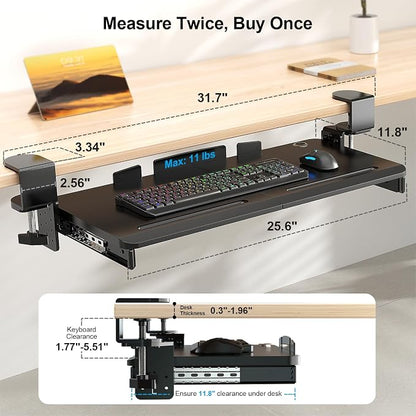 Supcline Keyboard Tray Under Desk - Image 2
