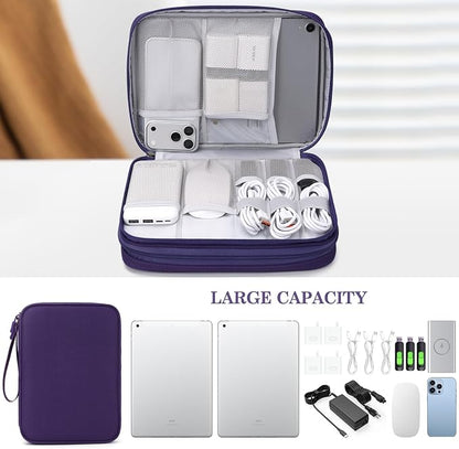 FYY Electronic Organizer, Extra Large Travel Cable Organizer Bag Pouch Portable - Image 6