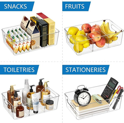 4 Pack Clear Pantry Organizers and Storage Bins - Image 5