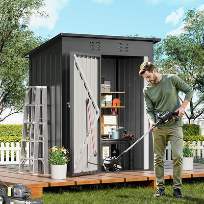 COMHOMA Shed Outdoor Storage Shed Metal, Lockable Doors Tool Sheds - Image 8