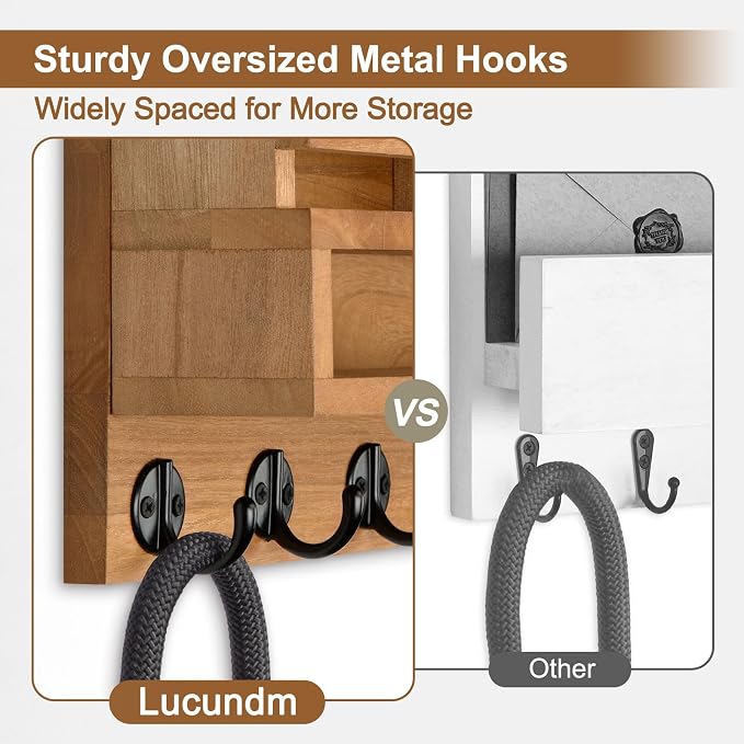 Key and Mail Holder Wall Mount, Key Hanger - Image 5