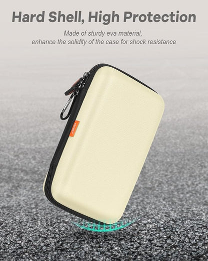 Clean-Beige Hard Shell Case for Electronic Accessories Organizer - Image 6