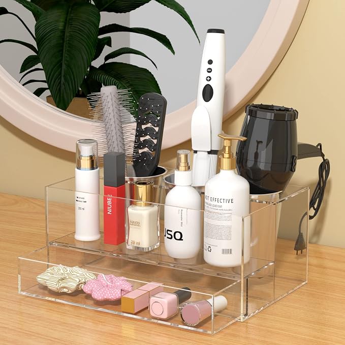 NIUBEE Hair Tool Organizer, Bathroom Countertop Blow Dryer Holder, Vanity Caddy - Image 2