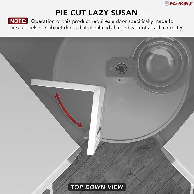 Rev-A-Shelf 2 Tier Pie-Cut Lazy Susan - Image 5