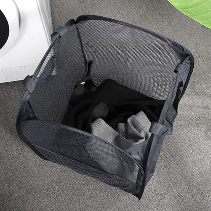 2 Pack Laundry Basket, Foldable Mesh Pop-up Laundry Hamper - Image 7