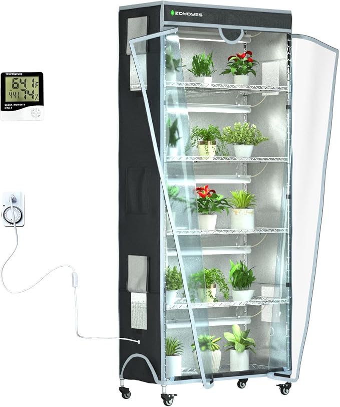 Indoor Greenhouse 6-Tier Plant Rack by ZOYOYES