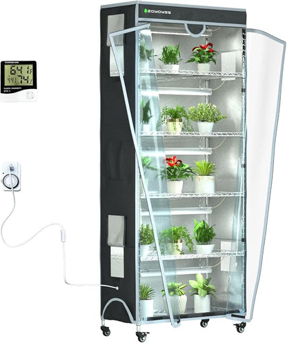 Indoor Greenhouse 6-Tier Plant Rack by ZOYOYES
