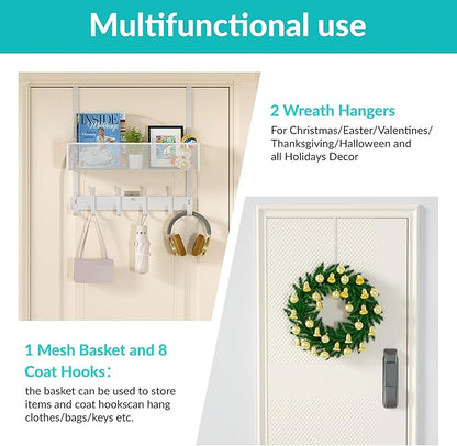 LUCYCAZ Over The Door Hooks Organizer, Door Hanger Storage - Image 5