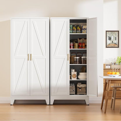 71" Tall Metal Pantry Cabinet, Kitchen Storage Cabinet - Image 3