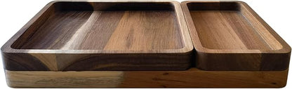 Acacia Wooden Valet Tray for Men, Natural Wood Grain EDC Tray Set Catch All for - Image 4