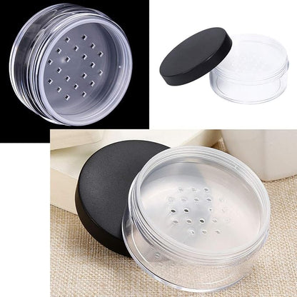 Pack of 4 Capacity 30 ml Empty Reusable Plastic Loose Powder Compact Container - Image 2