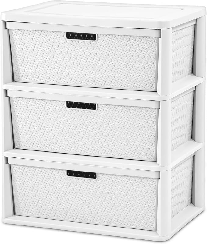 Wide 3 Drawer Storage Unit, Easy Assembly Tool-Free, Removable Decorative by Unknown