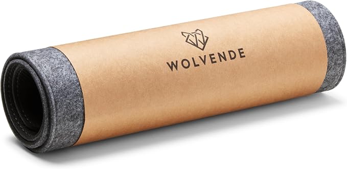 Premium Felt Desk Mat | Large 15.75" x 36" | Multifunctional Desk Pad by Wolvende