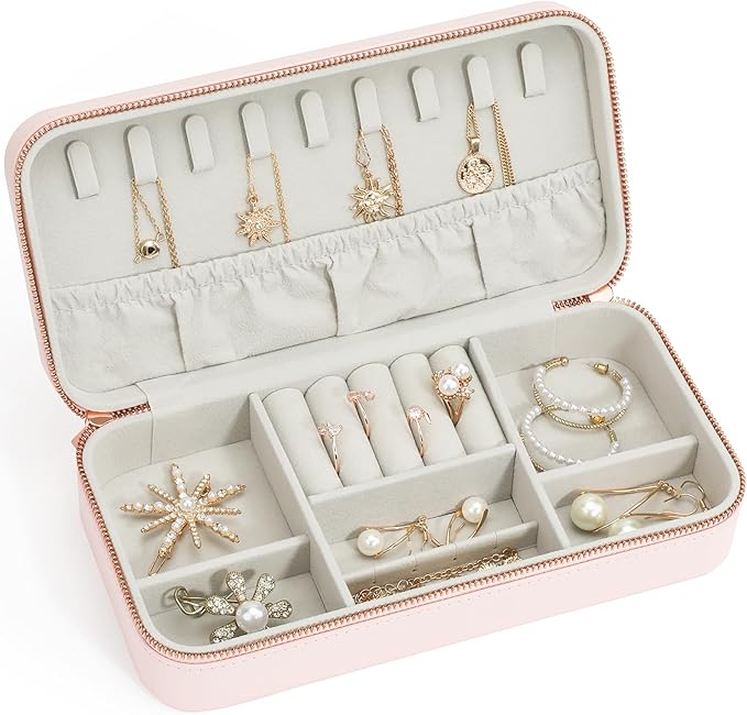 Travel Jewelry Case Small Jewelry Organizer, Portable Jewelry Case Small Travel by V-LafuyJewelryBox