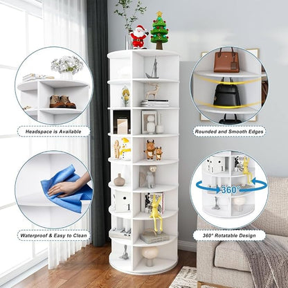 Shoe Organizer 8-Tier Spinning Shoe Rack - Image 6