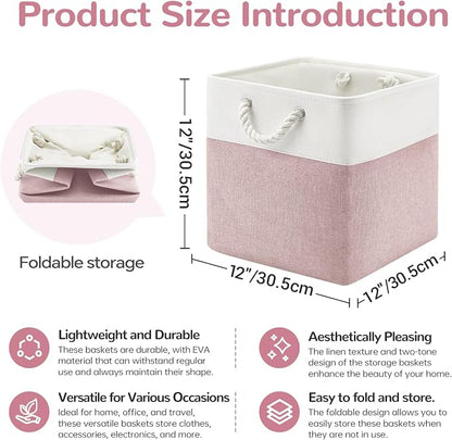 12x12 Inch Foldable Fabric Cube Storage Bins - Image 5