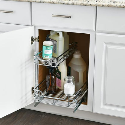 Household Essentials Glidez 2‑Tier Large Multipurpose Chrome‑Plated Steel - Image 2