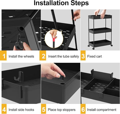 SPACELEAD 4 Tier Rolling Cart - Image 7