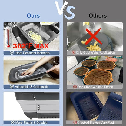 ROTTOGOON Collapsible Colander Strainer, Expandable Over the Sink Colander - Image 7