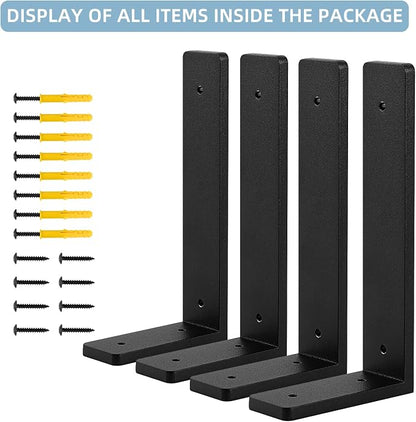 8"x 4"Shelf Brackets, L Shelf Brackets, die-cast Formation, Vertical Angle - Image 7