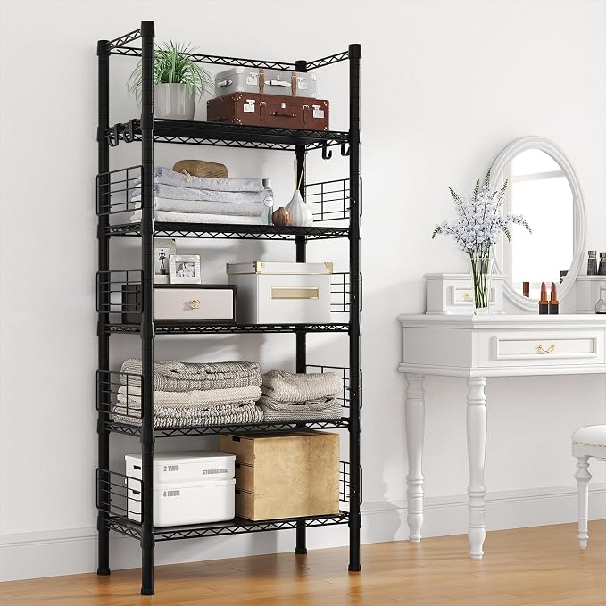 FUTASSI Metal Storage Rack, Storage Organizer Shelves - Image 5