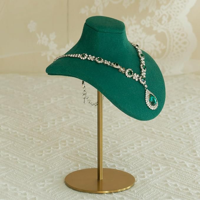 Necklace Display Stand For Selling Velvet Chain Jewelry Bust Holder Organizer - Image 5