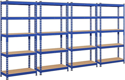 Topeakmart 4 PCS 5-Tier Utility Shelves, Metal Storage Shelves Garage Shelving by Topeakmart