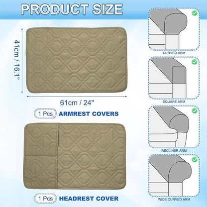 uxcell 2Pcs Sofa Armrest Covers, Armchair Covers - Image 2