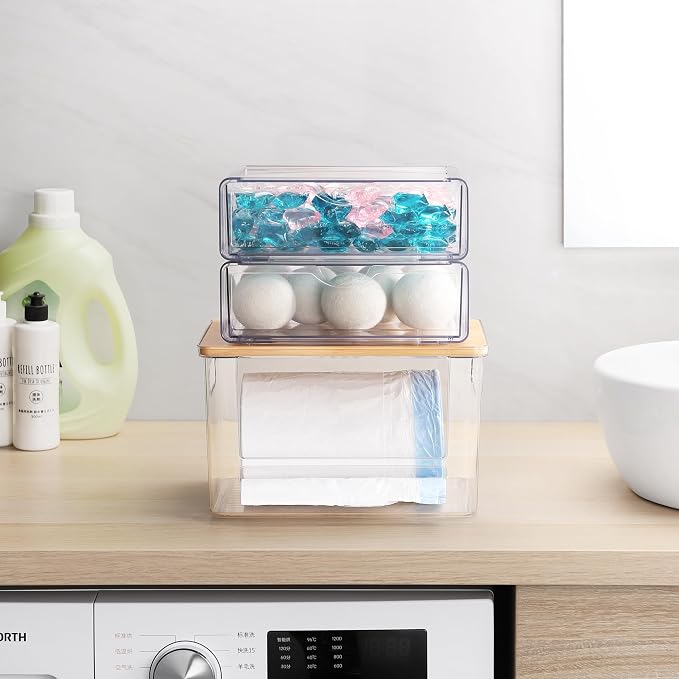 3Pcs Extra Large Laundry Room Organization and Storage, Stackable Storage - Image 2