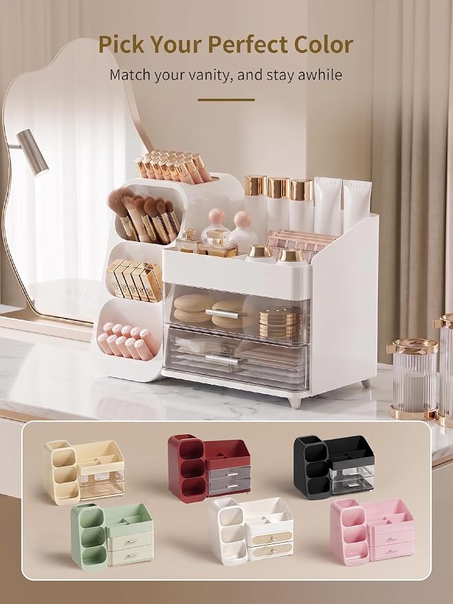 Booklov Makeup Organizer for Vanity, Large Capacity Cosmetic Display Case - Image 9