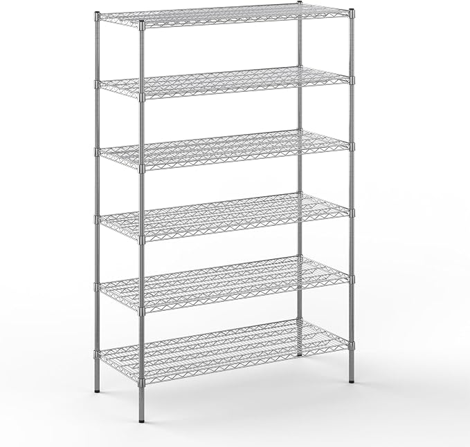 21" Deep x 48" Wide x 74" Height Wire Shelving Kit | 6-Tier | NSF Commercial by Regal+Altair