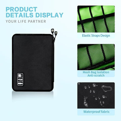 Lcsmaokin Electronics Travel Organizer, Portable Waterproof Electronic Travel - Image 3