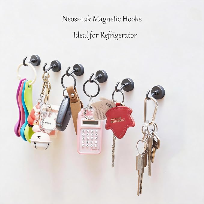 Neosmuk Magnetic Hooks, Heavy Duty 40lb+ Strong Magnet Hook - Image 3