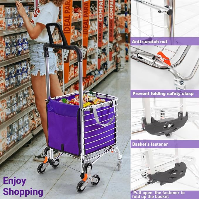 Stair Climbing Collapsible Shopping Carts - Image 2