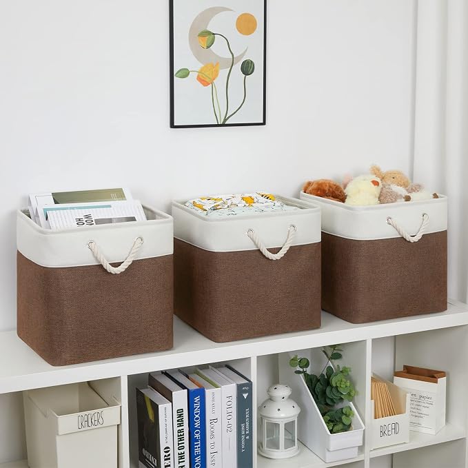 Bidtakay Collapsible Rustic Cube Storage - Image 4