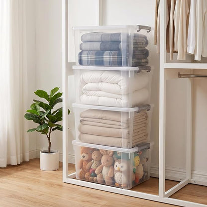 Citylife 6 Packs 58.1 QT Plastic Storage Bins - Image 6